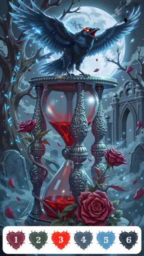 Dark Aesthetic Color by Number screenshot