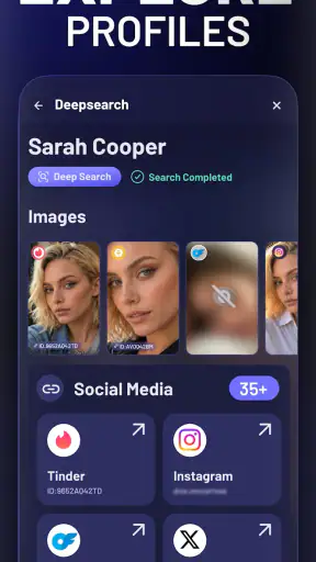 DeepSearch AI People Finder screenshot