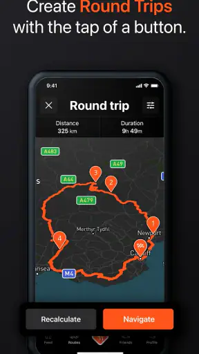 Detecht - Motorcycle App & GPS screenshot