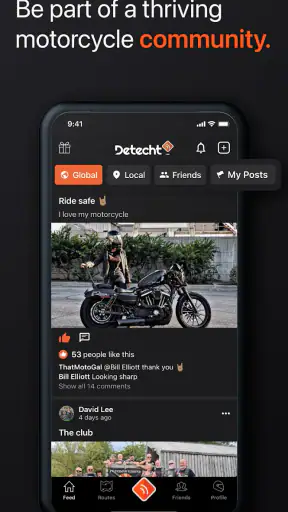 Detecht - Motorcycle App & GPS screenshot