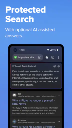 DuckDuckGo Browser, Search, AI screenshot