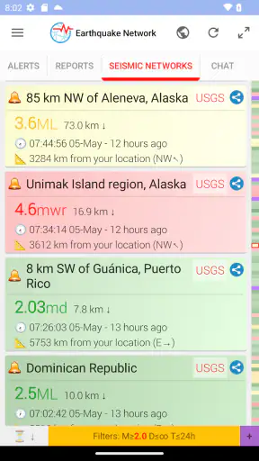 Earthquake Network screenshot