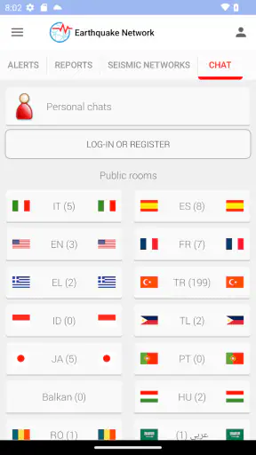 Earthquake Network screenshot
