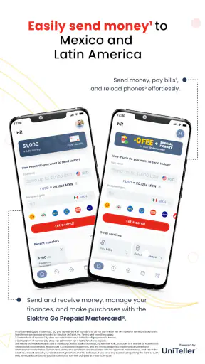 Elektra Go: Money Transfer screenshot