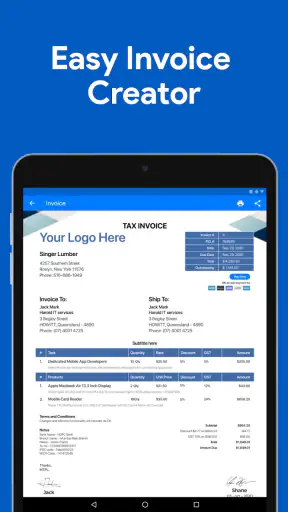 Estimate Invoice Maker By Moon screenshot 10