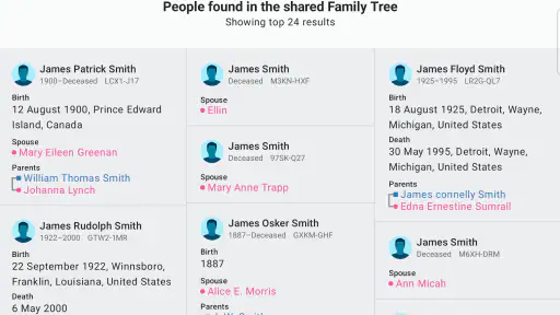 FamilySearch Tree screenshot 10