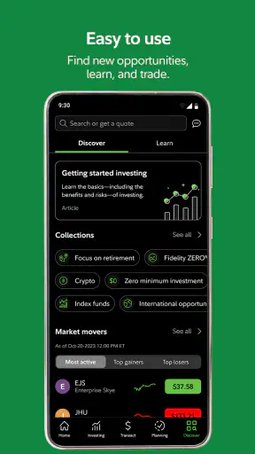Fidelity Investments screenshot