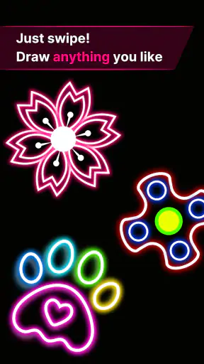 Finger Spinner: Glow Art Draw screenshot 12