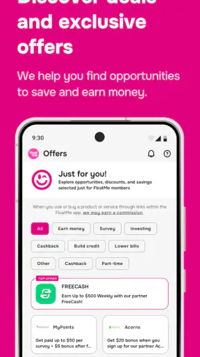FloatMe: Fast Cash Advance App screenshot