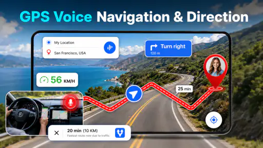 GPS Maps & Voice Directions screenshot 1