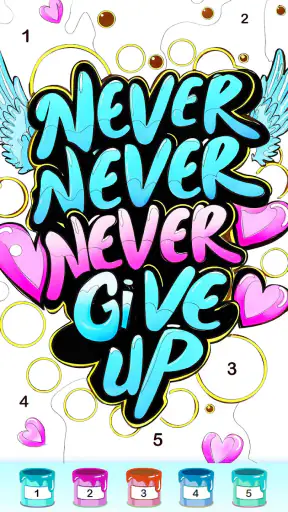 Graffiti Quote Color by number screenshot