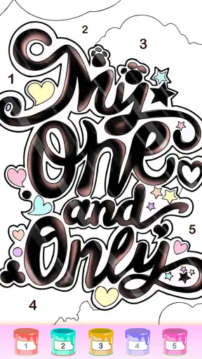 Graffiti Quote Color by number screenshot