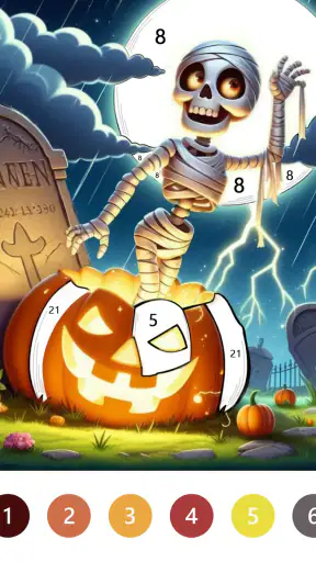 Halloween Color By Number Game screenshot 12