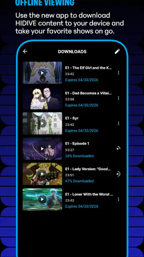 HIDIVE screenshot