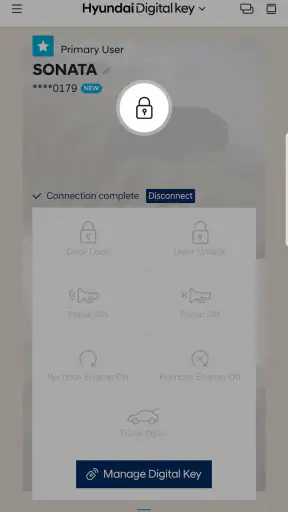Hyundai Digital Key screenshot