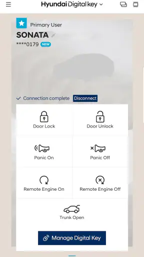 Hyundai Digital Key screenshot