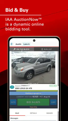 IAA Buyer Salvage Auctions screenshot