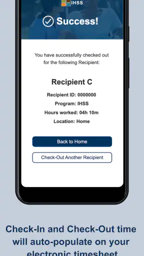 IHSS EVV Mobile App screenshot