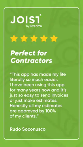 Joist Invoices for Contractors screenshot