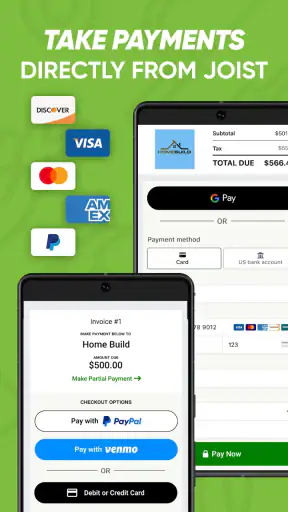Joist Invoices for Contractors screenshot