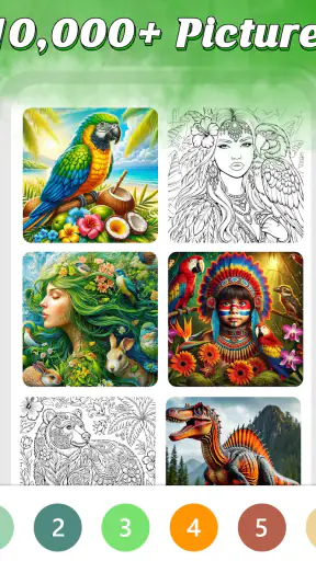 Jungle Color By Number Games screenshot 12