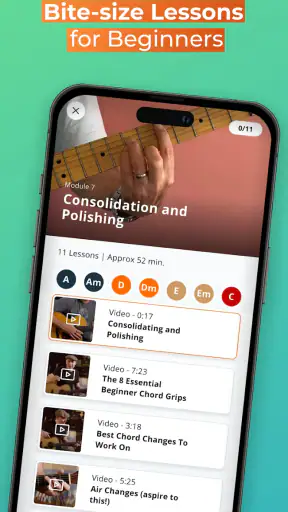 Justin Guitar Lessons & Songs screenshot
