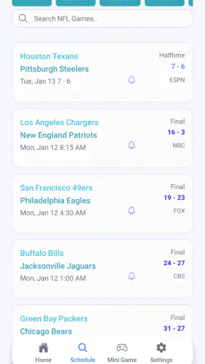 Live Scores : NFL NCAA NBA MLB screenshot