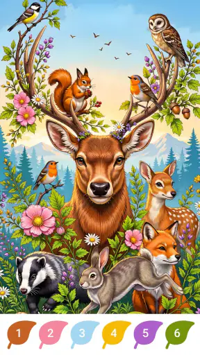 Magical Forest Color by Number screenshot 9