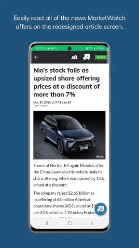 MarketWatch screenshot