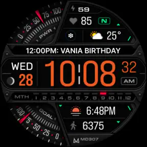 MD307 Digital watch face screenshot 11