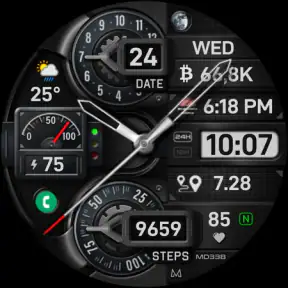 MD338 Hybrid watch face screenshot 11