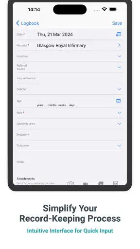 Medical and surgical logbook screenshot 11