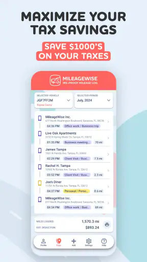 Mileage Tracker by MileageWise screenshot 9