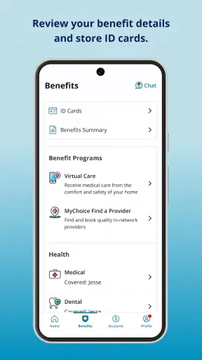 MyChoice Benefits screenshot