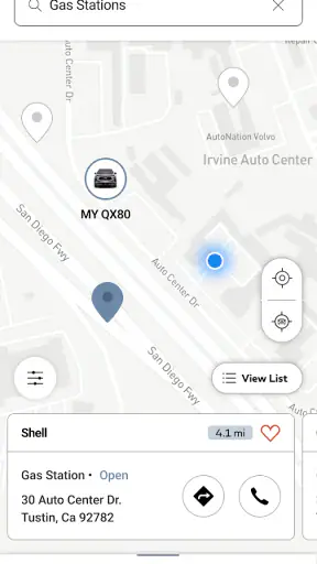 MyINFINITI App screenshot