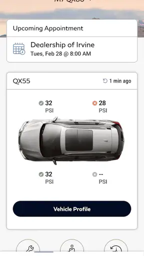 MyINFINITI App screenshot