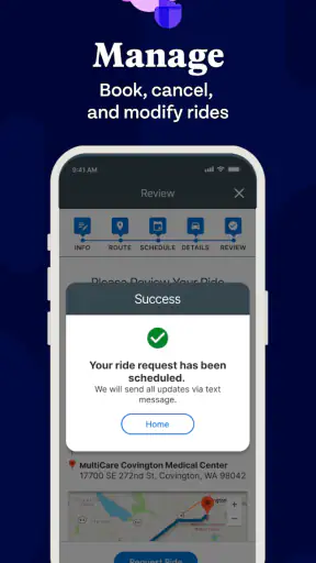 MySafeRide - Manage your rides screenshot