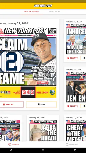 New York Post for Tablet screenshot