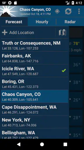 NOAA Weather Unofficial screenshot