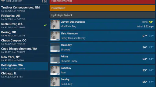 NOAA Weather Unofficial screenshot