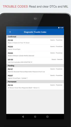 OBD Auto Doctor car scanner screenshot