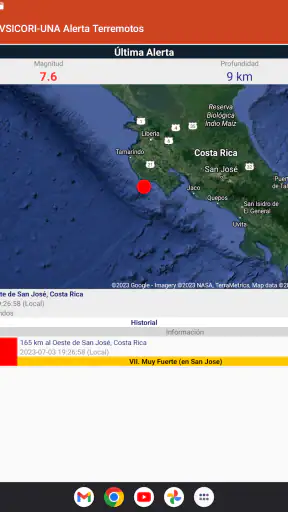 OVSICORI-UNA Alerta Terremotos screenshot 10