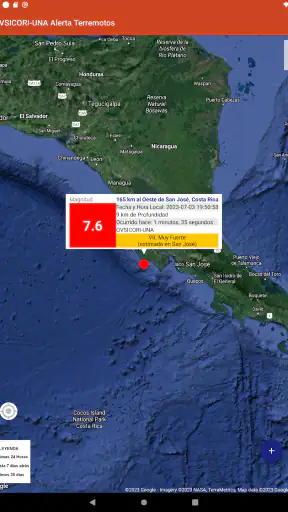 OVSICORI-UNA Alerta Terremotos screenshot 12