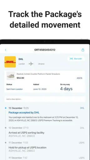 Package Tracker - pkge Mobile screenshot 10