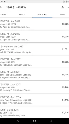 PCGS CoinFacts - U.S. Coin Val screenshot 11