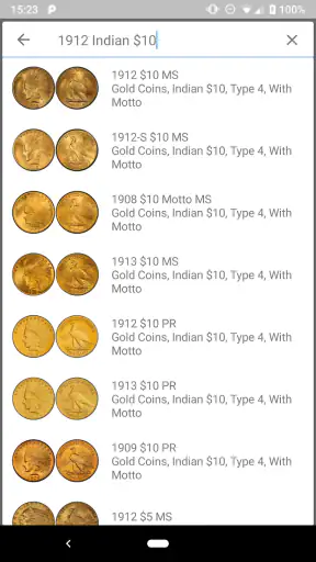 PCGS CoinFacts - U.S. Coin Val screenshot