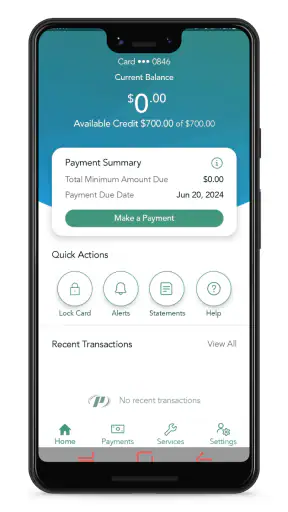 PREMIER Credit Card screenshot