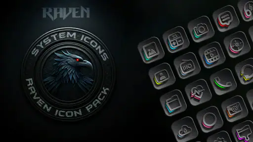 Raven Dark Icon Pack screenshot 11