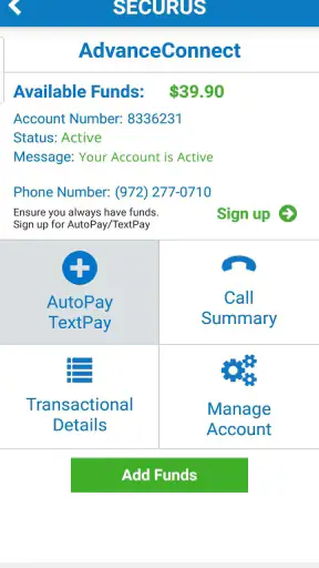 Securus Mobile screenshot