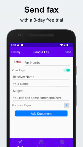 Send & Receive Fax Number screenshot